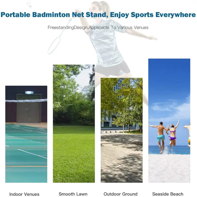 Multi-Sport Portable Net – Adjustable for Badminton, Pickleball, Volleyball, Tennis & Training