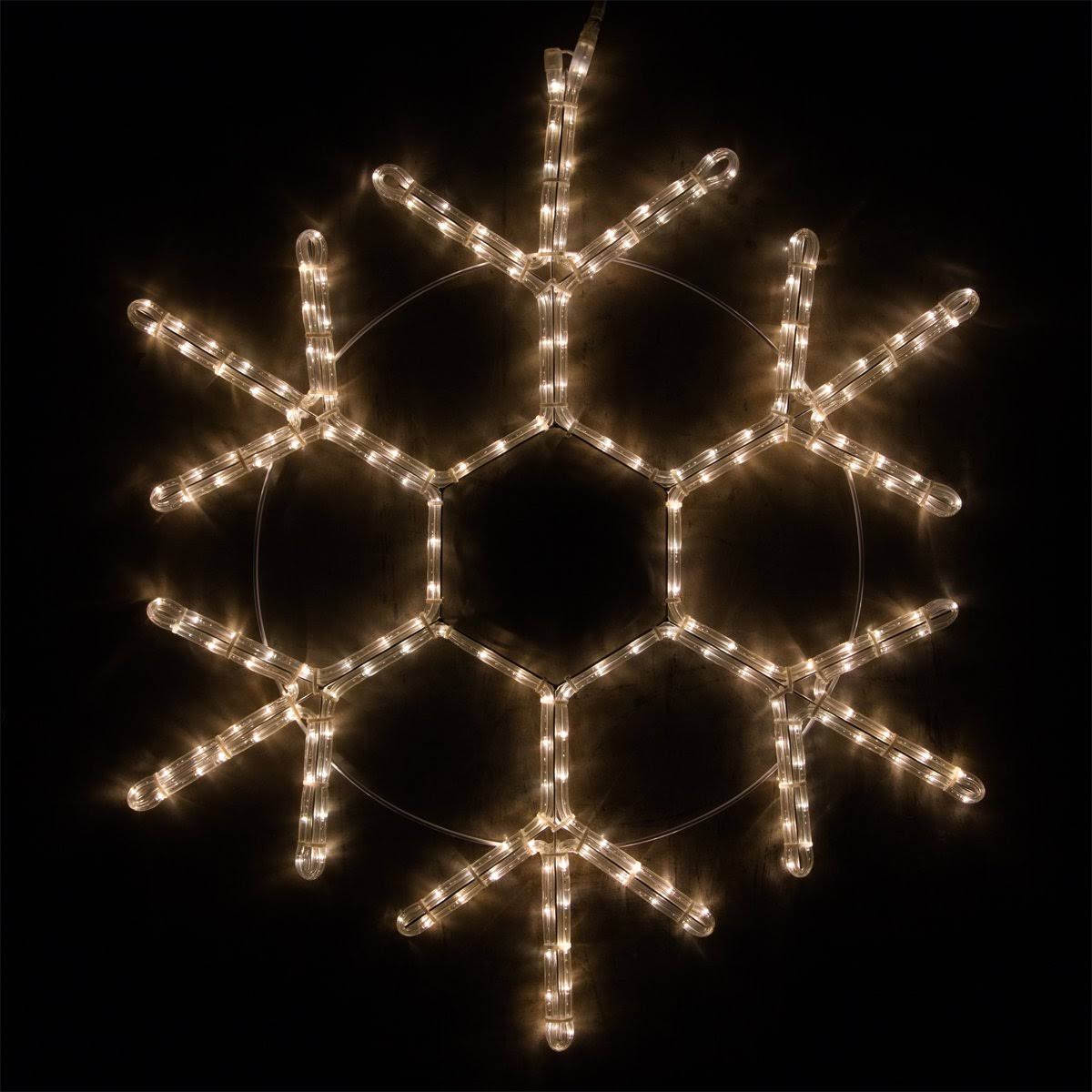 12" LED 18 Point Snowflake, Warm White Lights