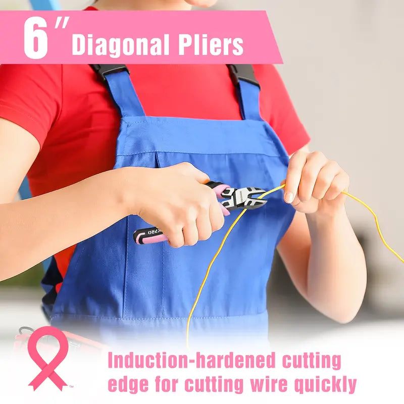 WORKPRO 3-Piece Pliers Set – Needle-Nose, Diagonal, and Slip-Joint