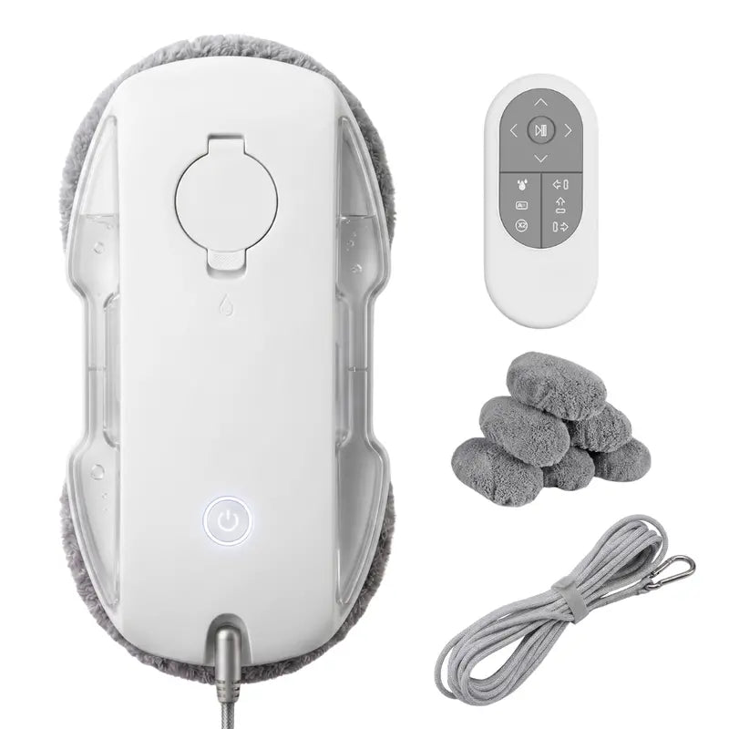 Smart Robot Window Cleaner with 3800Pa Suction, Auto Spray & Edge Detection