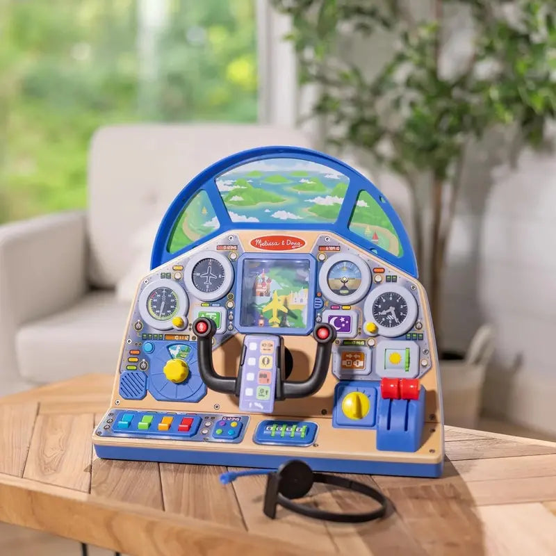 Melissa & Doug Pilot Play Set – Interactive Dashboard Toy for Imaginative Role-Play