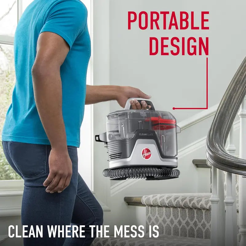 Hoover CleanSlate Plus Spot Cleaner – Portable Carpet & Upholstery Extractor with Multi-Tool Attachments