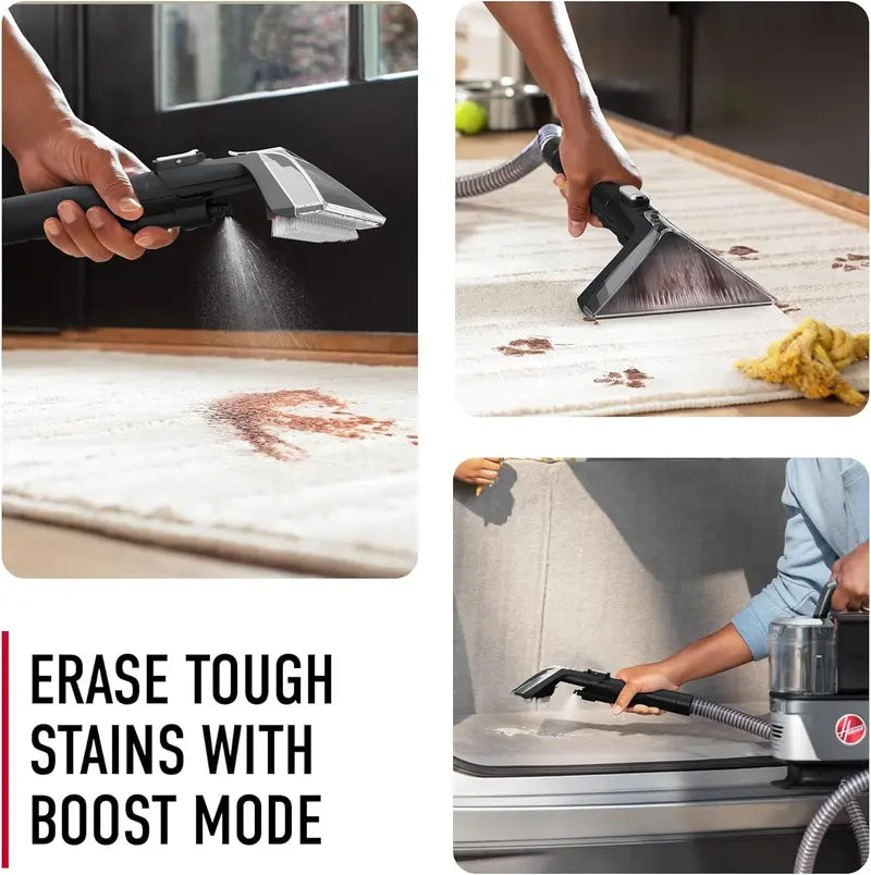 Hoover CleanSlate Plus Spot Cleaner – Portable Carpet & Upholstery Extractor with Multi-Tool Attachments