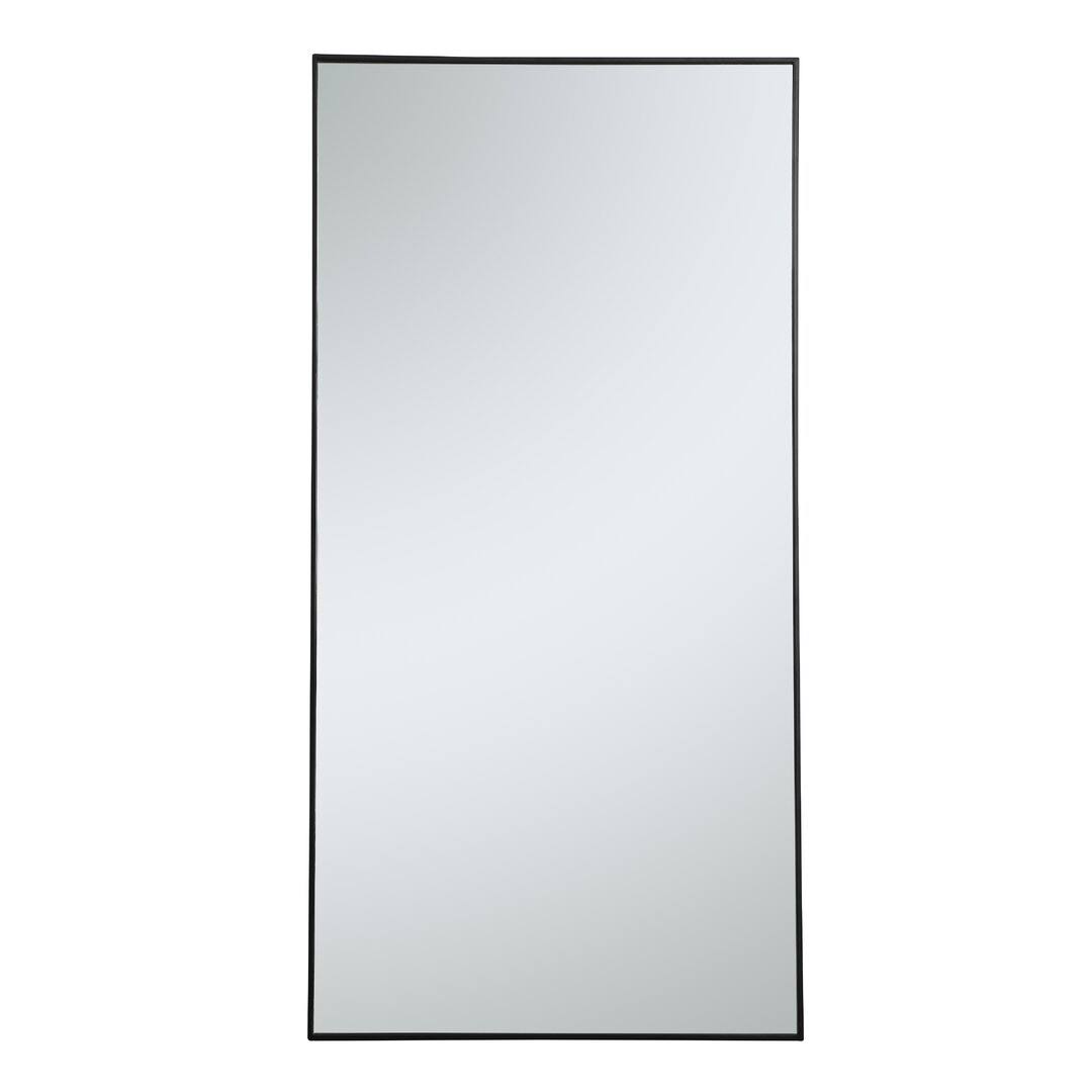 Savina Metal Mirror Finish: Black, Size: 72" x 36"