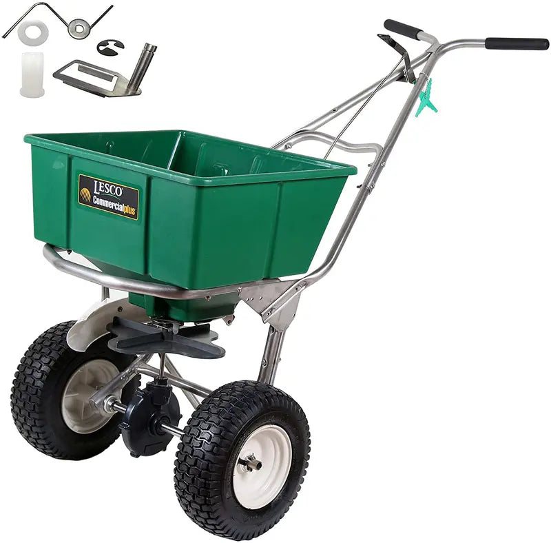 High-Wheel Walk-Behind Fertilizer Spreader Bundle – Includes Agitator Repair Kit