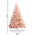 Pink Artificial Christmas Tree – 6ft or 7ft Unlit Premium Hinged Spruce Full-Profile Tree