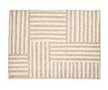Real Living Cream & Tan Stripe Crosshatch Outdoor Area Rug, (6' x 9')