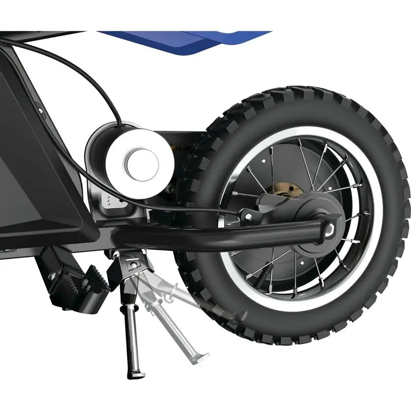 Razor MX125 Electric Dirt Bike – Blue Entry-Level Off-Roader for Ages 7+, 125W Power
