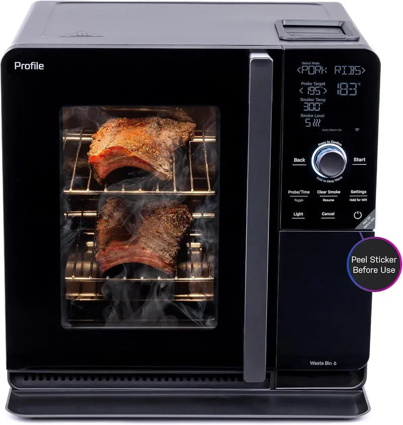 Smart Countertop Pellet Smoker with WiFi Connectivity, Active Smoke Filtration, and 5 Adjustable Smoke Levels