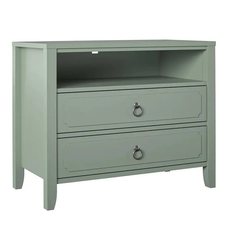 Green Drawer Nightstand for Bedroom Storage