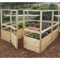Outdoor Living Today Raised Cedar Garden Bed with Deer Fencing Kit – 8 x 8 ft.