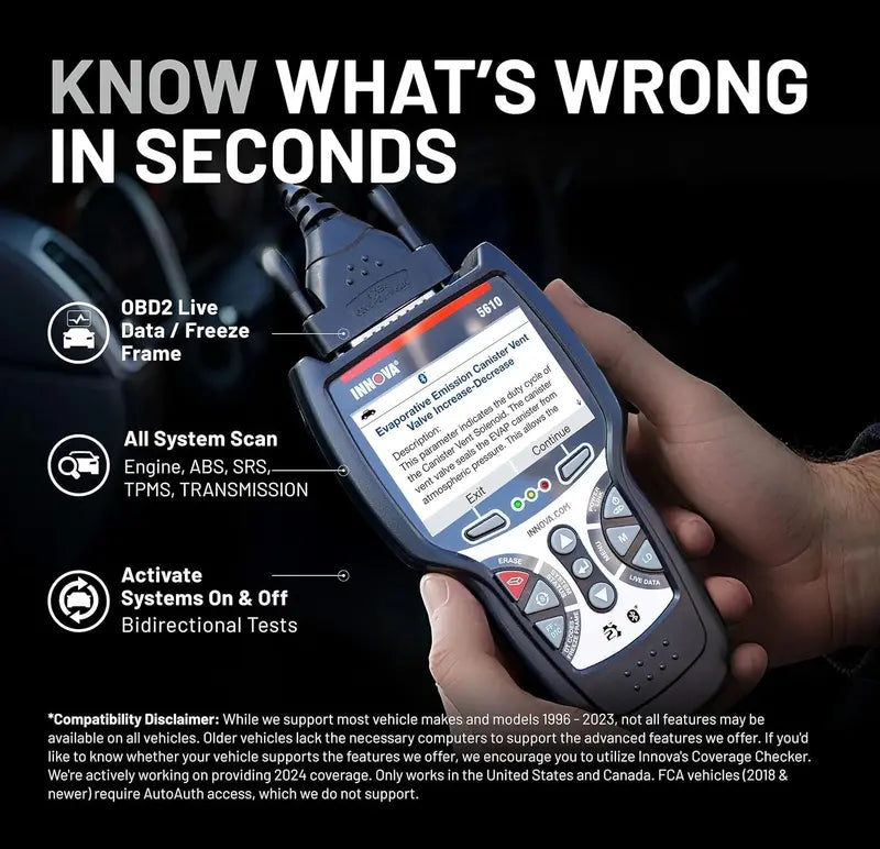 Innova 5610 OBD2 Scan Tool – Bidirectional Diagnostics with Lifetime Software Updates & Tech Support