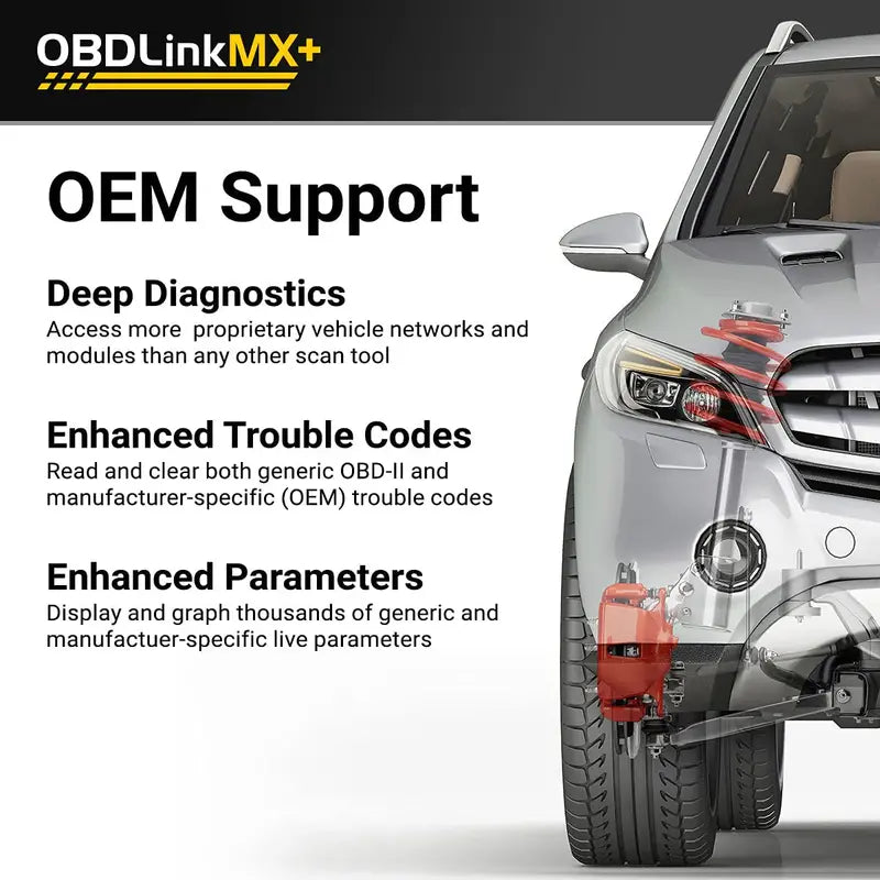 OBDLink MX+ Bluetooth OBD2 Scanner – Compatible with iOS, Android & Windows Devices