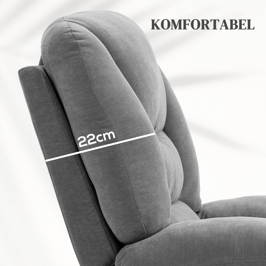 HOMCOM Elektrischer Relaxsessel mit Aufstehhilfe, Massagesessel mit Wärmefunktionen, 2 Fernbedienungen, weicher Schaumstoff
