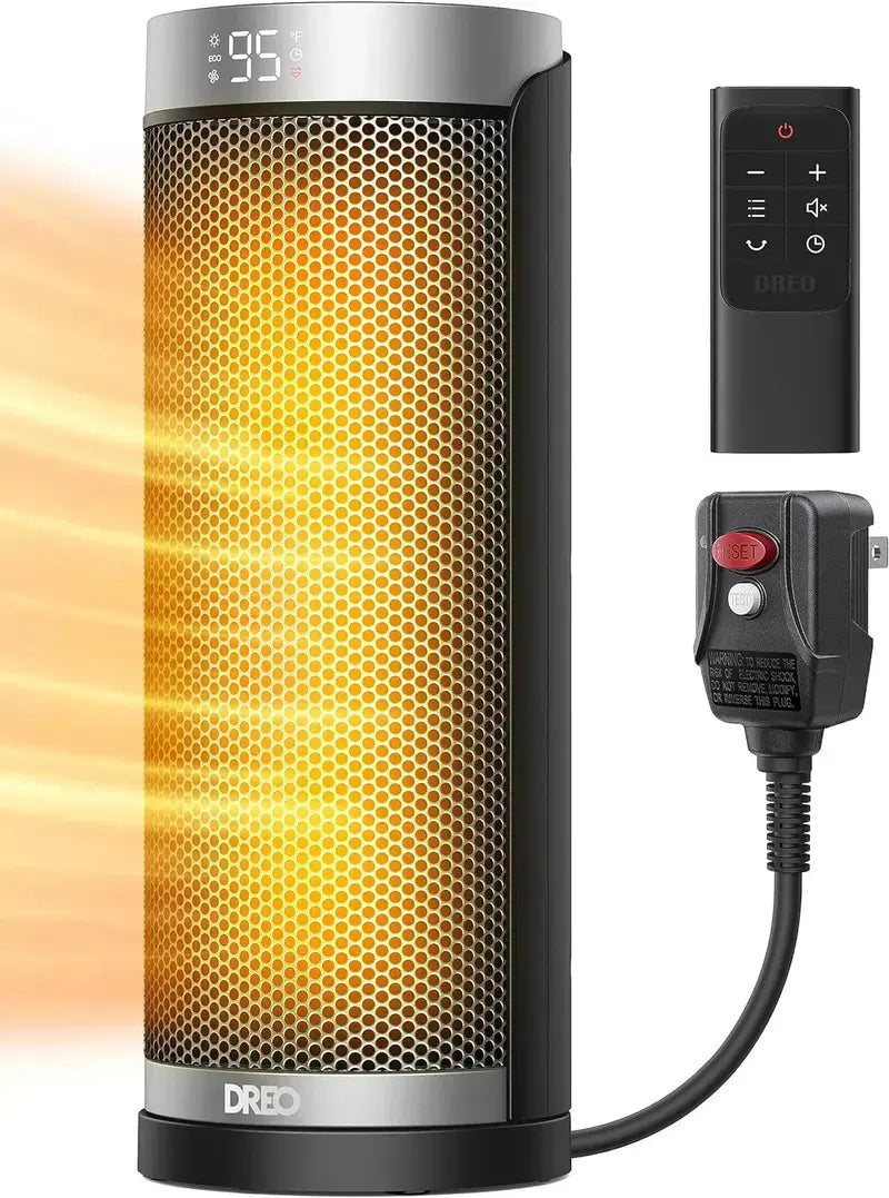 Quiet 1500W Portable Space Heater: Thermostat-Controlled Indoor Electric Heater for Small to Medium Rooms