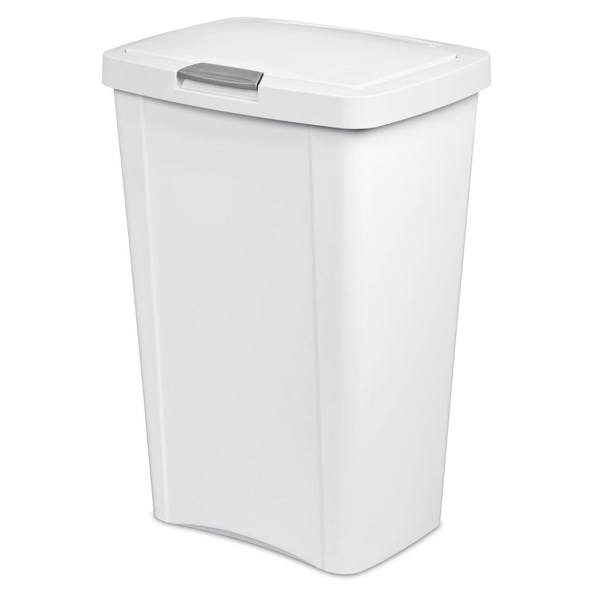 Sterilite 13 Gal White Touch Top Wastebasket