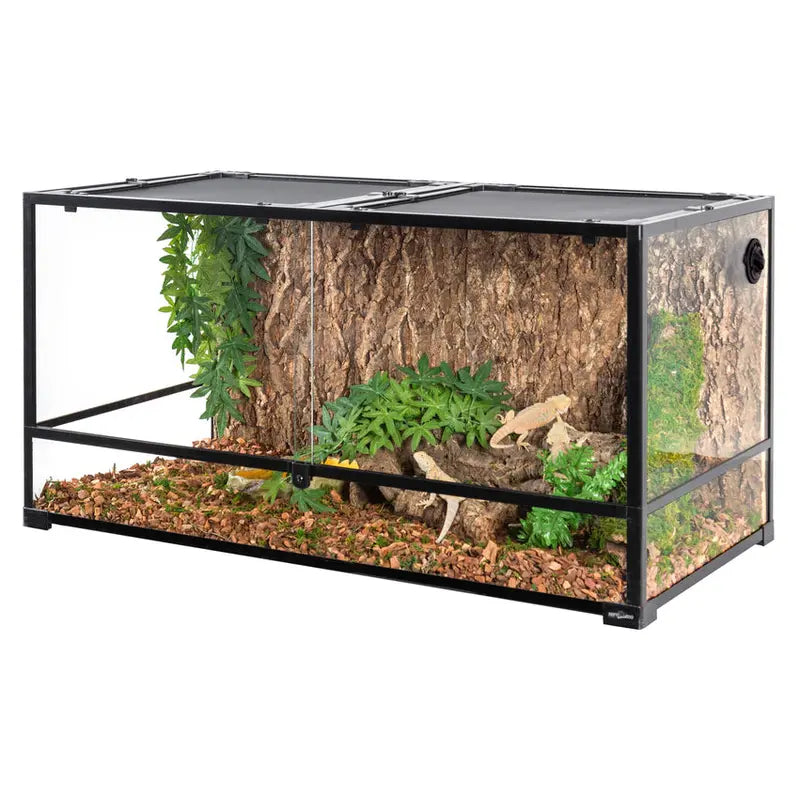 REPTIZOO 120-Gallon Extra-Large Reptile Terrarium – Front-Opening, Ventilated Habitat for Large Species