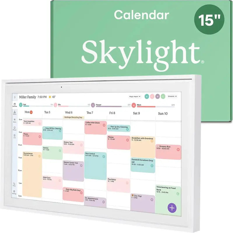 Skylight Digital Chore Chart & Calendar – 15-Inch Wall-Mount Display