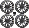 SB-4 Beadlock UTV Wheels – 15″ Black (4+3) Offset – Designed for Polaris RZR 1000 XP, Ranger XP 900/1000 Models