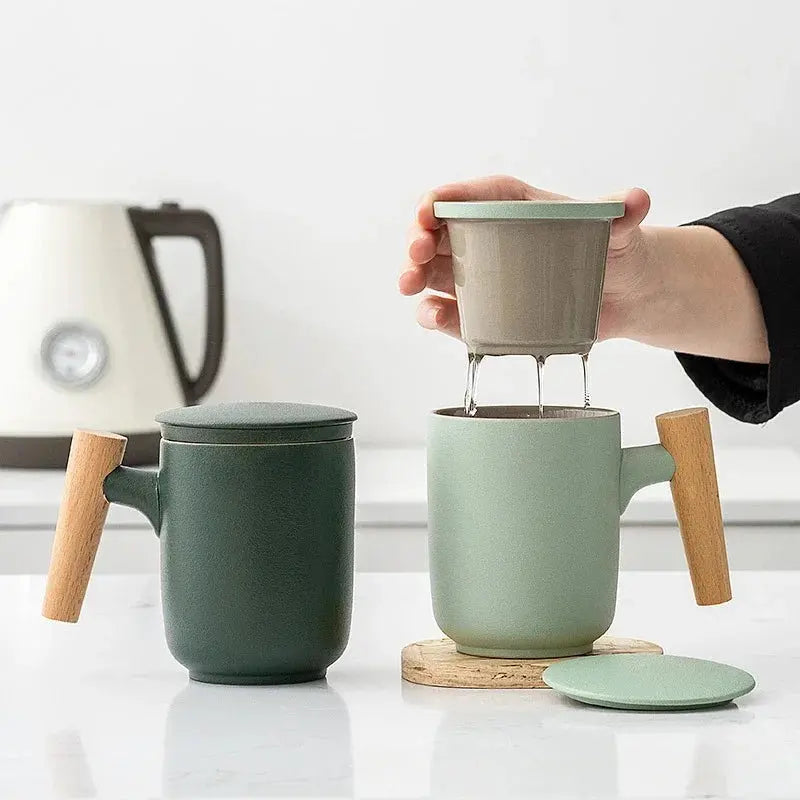 Zonema Sora Frosted 350ml Ceramic Mug – Soft-Touch Minimalist Design