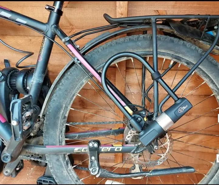 Via Velo Heavy-Duty 14mm U-Lock with 10mm Cable, Mounting Bracket for Road, Mountain, Electric & Folding Bikes