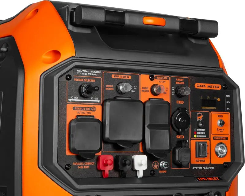 WEN 6800W Dual-Fuel Inverter Generator with CO Safety Shutdown & RV Ready Outlets