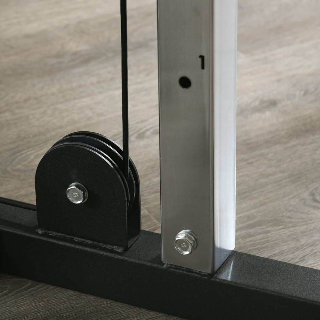 SPORTNOW Multifunktionale Kraftstation mit Klimmzugstange, 15-fach verstellbare Trainingsstation, Schwarz