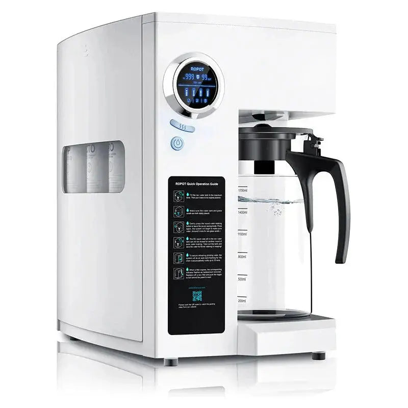 RO100ROPOT-UV Countertop Reverse Osmosis System – 6-Stage Filtration with UV Sterilization & Mineral Reintroduction