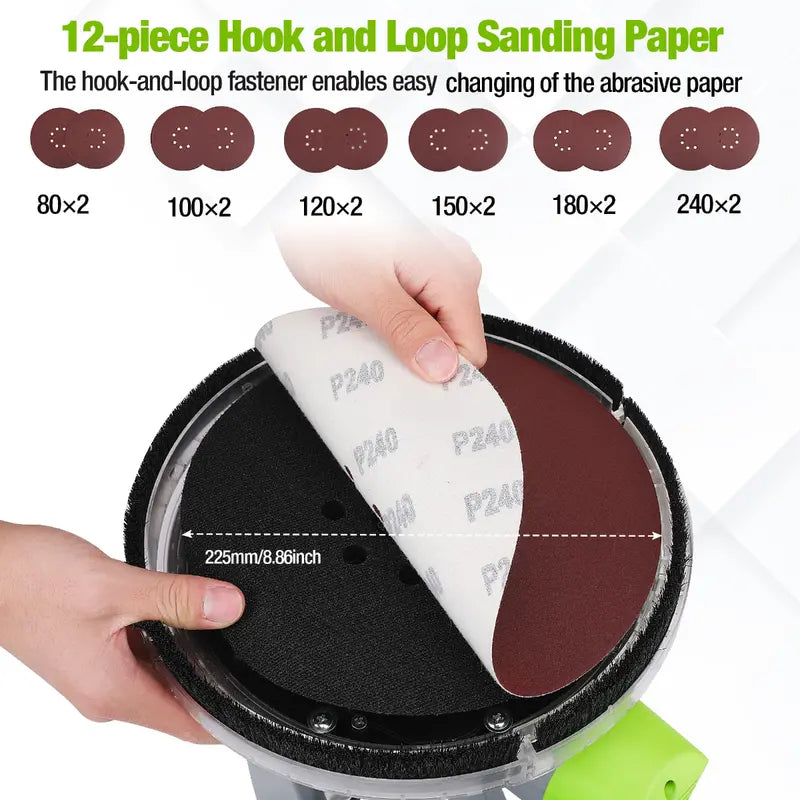 WORKPRO 720W Vacuum-Ready Drywall Sander – Dust-Reducing Electric Sanding System