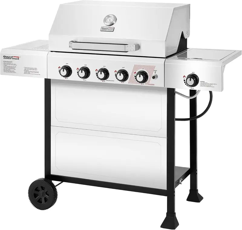 Royal Gourmet GA5401T 5-Burner Propane Grill – Stainless Steel with Side Burner