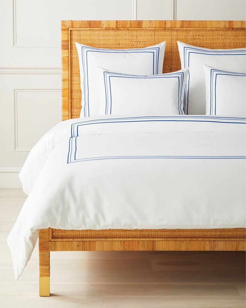 Serena & Lily Soho Sateen Duvet - Blue - Full or Standard
