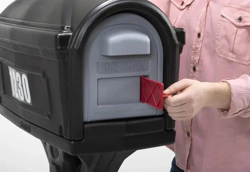 Simplay3 Dig Free Easy Up Classic Mailbox – Black Plastic, No-Dig Installation
