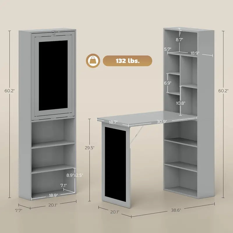Wall-Mounted Folding Writing Desk – Space-Saving Multifunctional Home Office Workstation