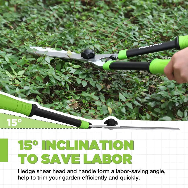 WORKPRO 23-Inch Manual Hedge Shears – Professional-Grade Trimming Tool