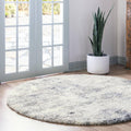 Soft Touch Shag Pebble Gray 6 ft Round Round Area Rug
