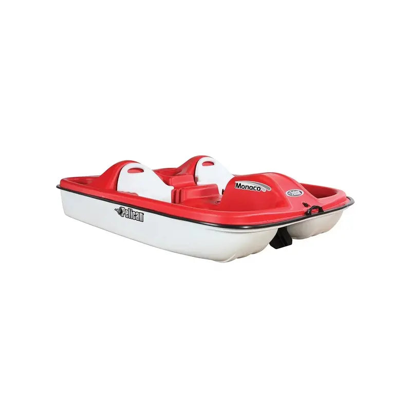 Pelican Monaco 5-Seat Pedal Boat – Adjustable Seating, Red & White Design