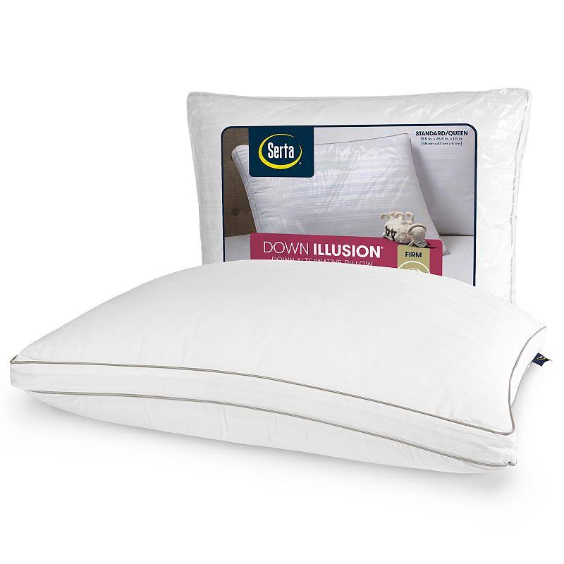Serta Down Illusion Firm Bed Pillow - White - King