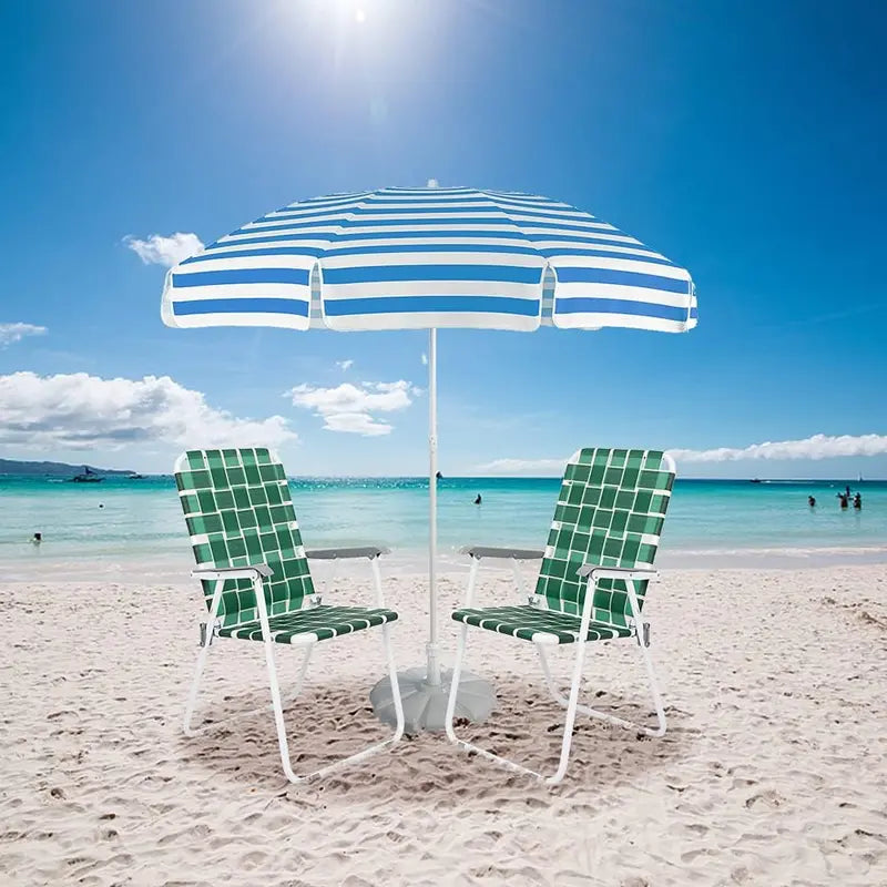 VINGLI 2-Piece Outdoor Folding Chair Set – Webbed Patio Lawn Chairs for Beach, Camping, or Backyard Use