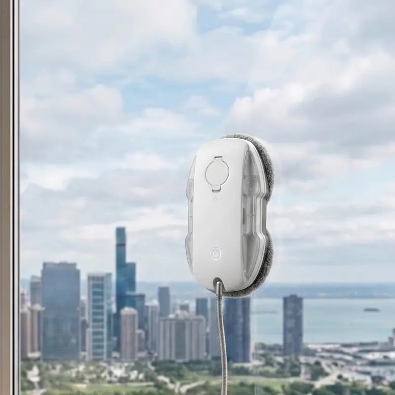 Smart Robot Window Cleaner with 3800Pa Suction, Auto Spray & Edge Detection