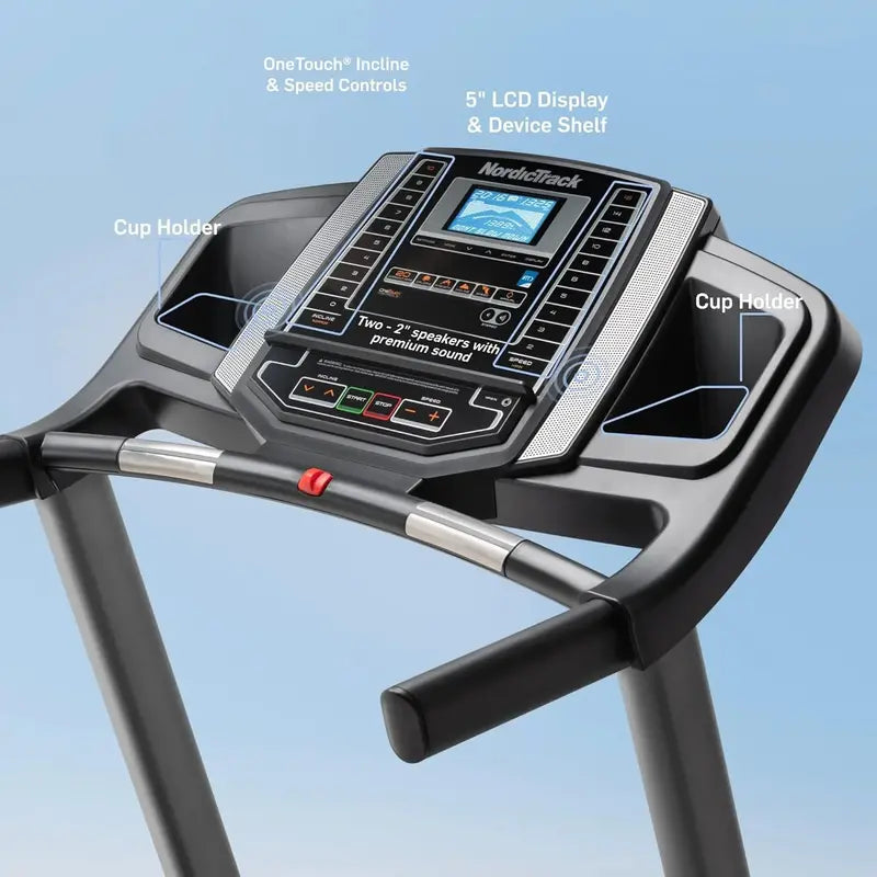 NordicTrack T Series Treadmill — Sleek Design, Space-Saving Foldability, and Responsive Performance