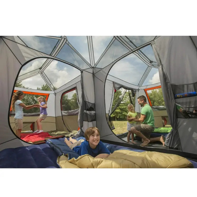 Instant Cabin Tent – Spacious 12-Person Capacity, Easy-Pop Setup for Family Camping