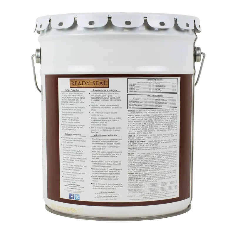 Ready Seal Professional Grade Natural Cedar Wood Stain & Sealer, 5 Gallon, Weather Resistant