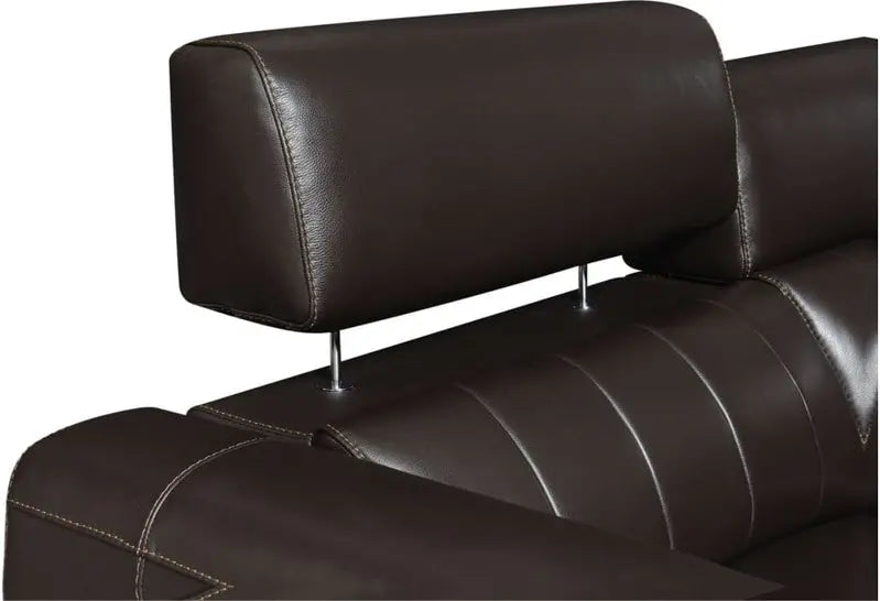 Power Reclining Leather Sectional Sofa – 4-Seat with USB/Outlets