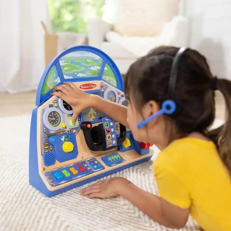 Melissa & Doug Pilot Play Set – Interactive Dashboard Toy for Imaginative Role-Play