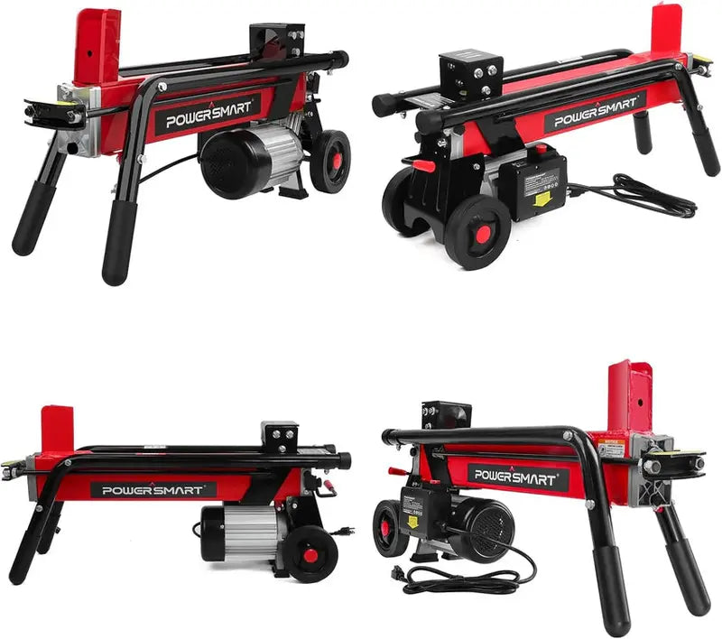 PowerSmart 7-Ton Electric Log Splitter – Horizontal Full-Beam Design with 3500 RPM Motor, Steel Wedge, and 15-Amp Efficiency