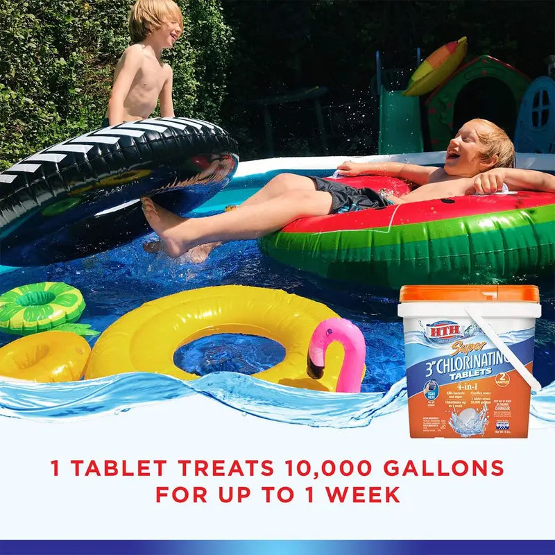 HTH Super 3-Inch Chlorinating Tablets – 25 lb Pool Sanitizing Pack