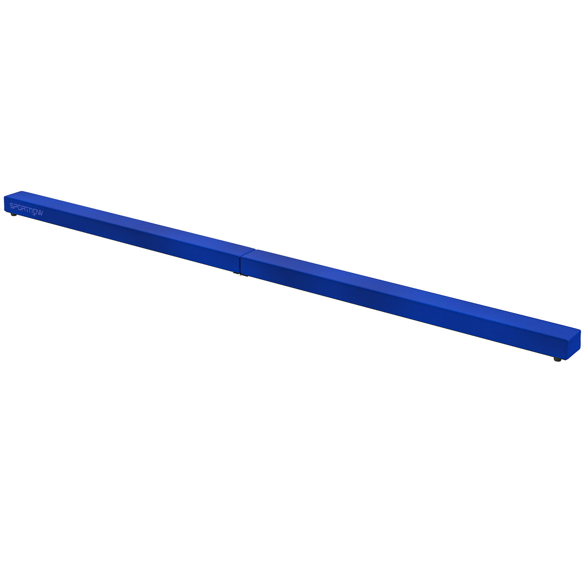 SPORTNOW Faltbarer Gymnastikbalken 240 cm aus Samt, Balance Beam mit rutschfestem Boden, für Kinder und Erwachsene, blau