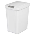 Sterilite TouchTop Wastebasket, White, 7.5 Gallon
