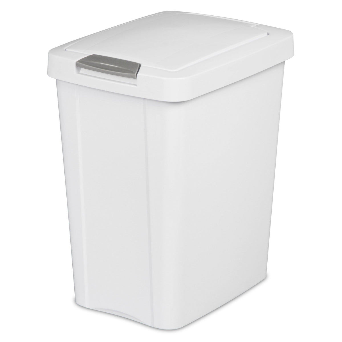 Sterilite TouchTop Wastebasket, White, 7.5 Gallon