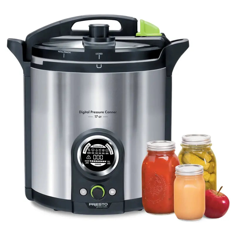 Presto Precise 17-Quart Stainless Steel Electric Pressure Canner – Energy-Efficient & Safe